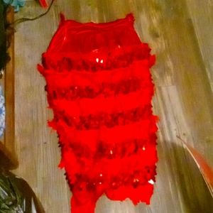 Red tap dress